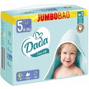 Підгузки дитячі DADA Extra Soft Jumbo Bag 5 (15-25 кг) 68 шт фото