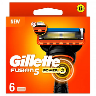 Змінні картриджі для гоління Gillette Fusion 5 Power, 6 шт фото