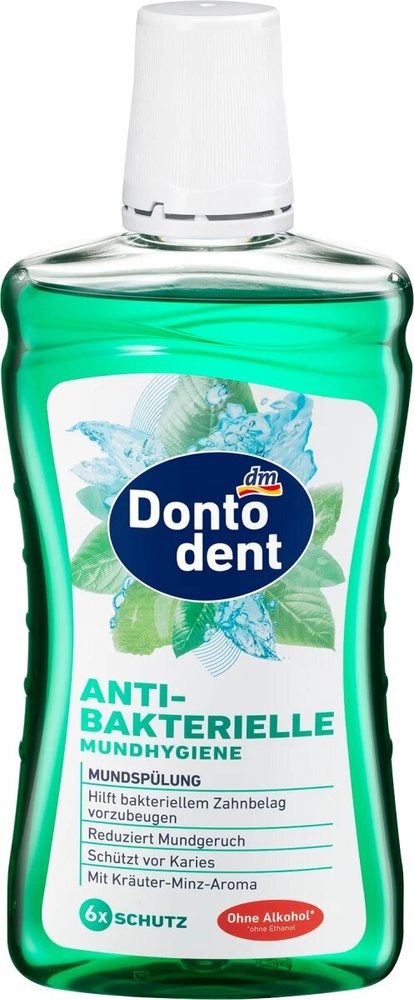 Ополаскиватель для полости рта Dontodent Antibakterielle Mundhygiene 500 мл фото