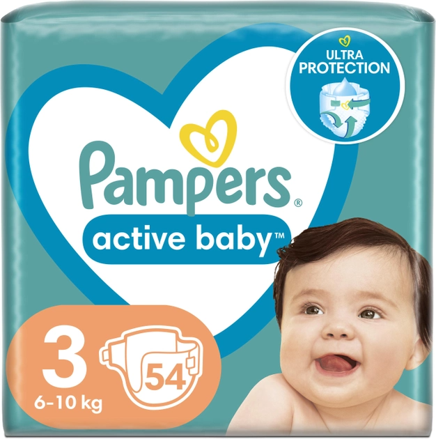 Подгузники Pampers Active Baby размер 3 (6-10 кг) 54 шт фото