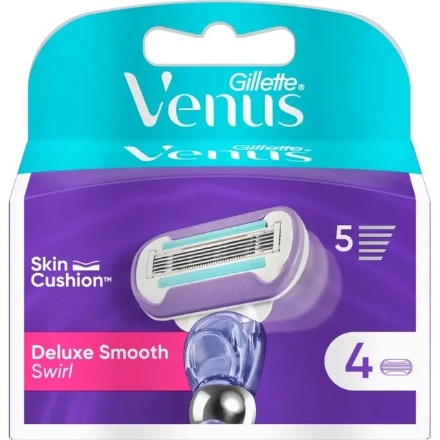 Змінні картриджі Gillette Venus Swirl Deluxe Smooth, 4 шт фото