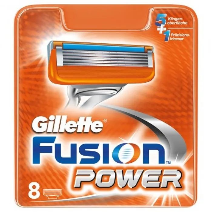 Змінні картриджі для гоління Gillette Fusion Power, 8 шт фото