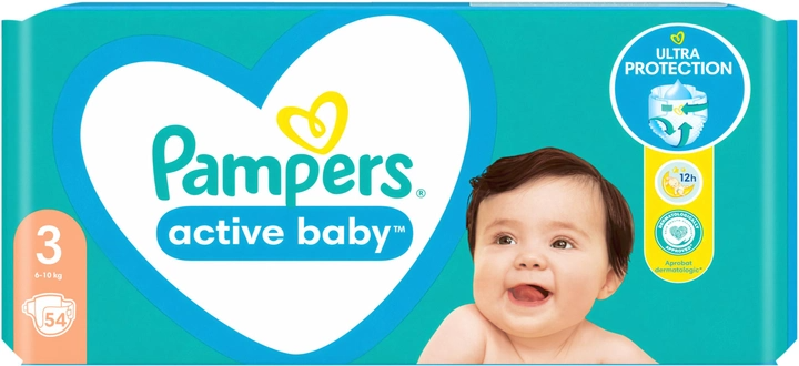 Подгузники Pampers Active Baby размер 3 (6-10 кг) 54 шт фото