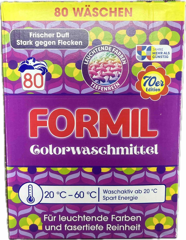 Стиральный порошок Formil Color для цветного белья, на 80 стирок, 5.2 кг фото