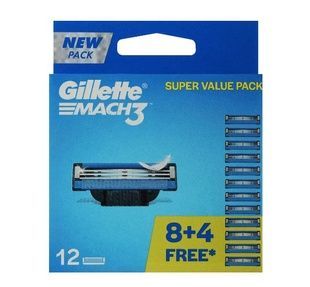 Змінні картриджі для гоління Gillette Mach3, 12 шт фото