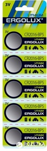 Батарейки Ergolux CR 2016 BLI 5 Lithium (CR2016-BP5) фото
