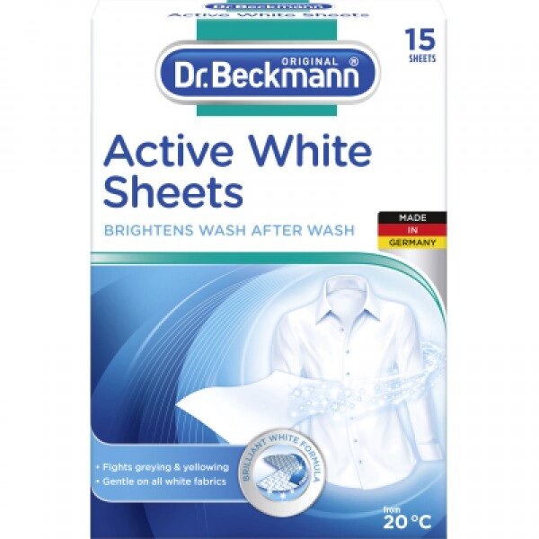 Серветки для прання Dr. Beckmann для відновлення білого кольору тканини 15 шт. фото