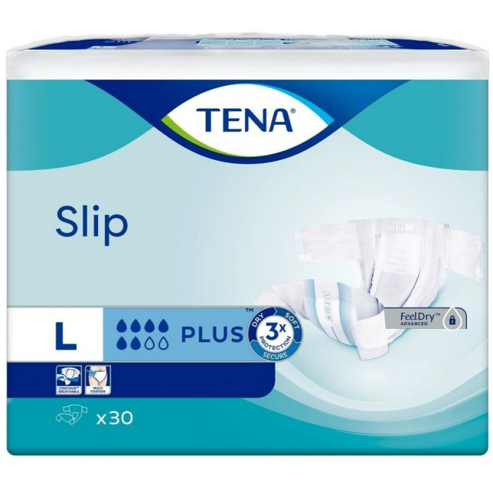 Подгузники для взрослых Tena Slip Plus размер L 30 шт ( 92-144 см) фото