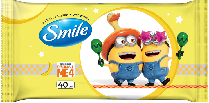 Влажные салфетки Smile Лицензионные герои Миньоны 40 шт фото