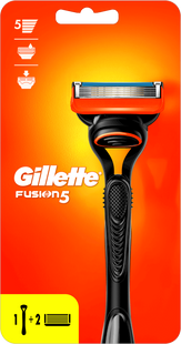 Станок для бриття з 2 змінними касетами Gillette Fusion 5 фото