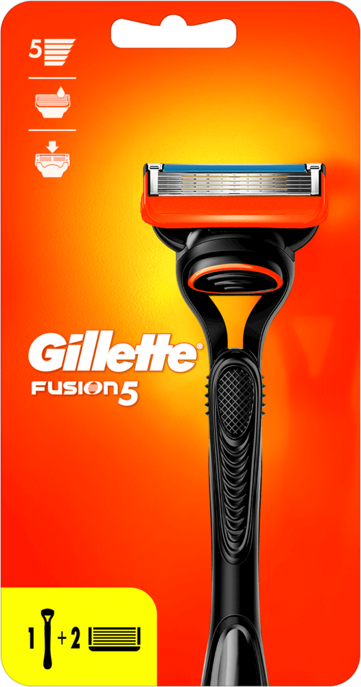 Станок для бриття з 2 змінними касетами Gillette Fusion 5 фото