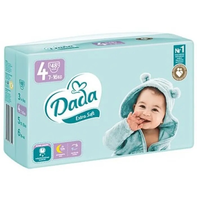 Підгузки Dada Extra Soft 4 (7-16 кг) 48 шт фото