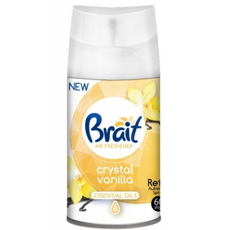 Ваниль 250. Ароматизатор Brait Cristal Vanilla. Брейт запаска Crystal Vanilla 250мл*9.