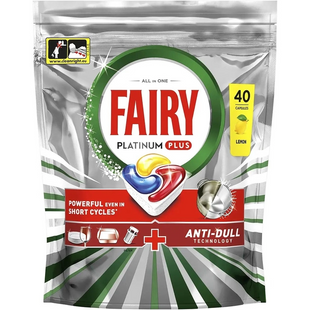 Капсулы для посудомоечных машин Fairy Platinum Plus лимон 40 шт. фото