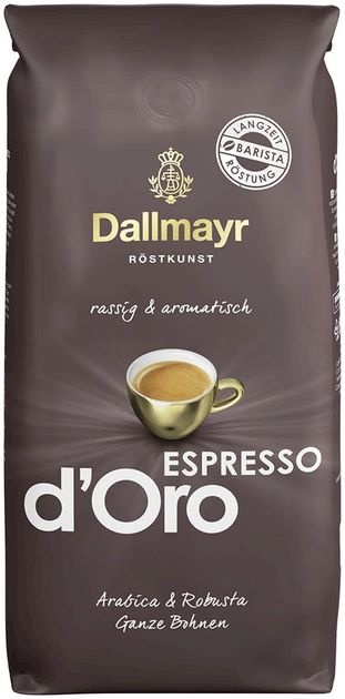 Кава в зернах Dallmayr Espresso d`Oro Обсмажена 1 кг фото