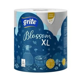 Полотенца рулонные Grite Blossom XL 2 слоя 325 отрывов 1 рулон фото