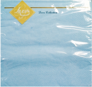 Серветки столові Luxy 3-шарові блакитні 20 шт. фото
