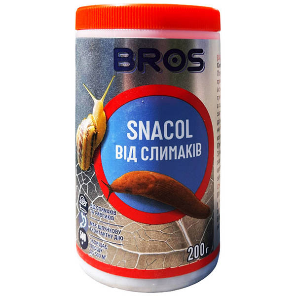 Средство для уничтожения улиток и улиток Snacol ("Снаколь") от BROS, 200 г фото