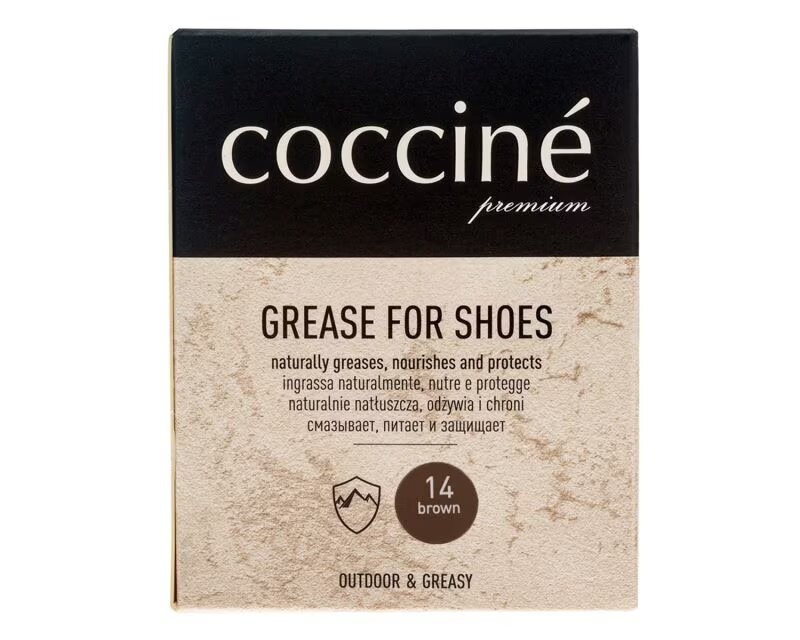 Жир для гладкої шкіри в скляній банці Coccine Grease for shoes Коричневий (14) 50мл фото