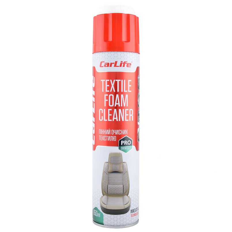 Пінний очисник текстилю CarLife Textile Foam Cleaner, 650мл фото