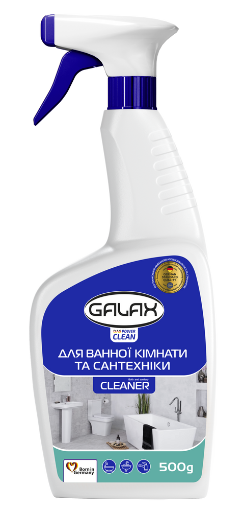 Средство для мытья ванн и сантехники Galax das Power Clean спрей 500мл фото