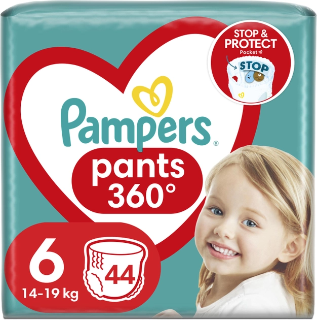 Подгузники-трусики Pampers Pants Размер 6 (14-19 кг) 44 шт фото