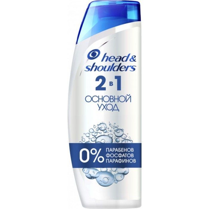 Шампунь і бальзам-ополіскувач 2 в 1 проти лупи Head & Shoulders Основний догляд, 400 мл фото