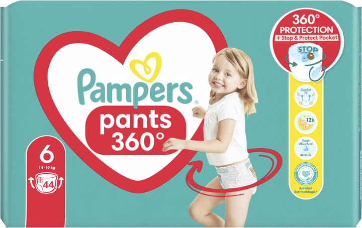 Підгузки-трусики Pampers Pants Розмір 6 (14-19 кг) 44 шт фото