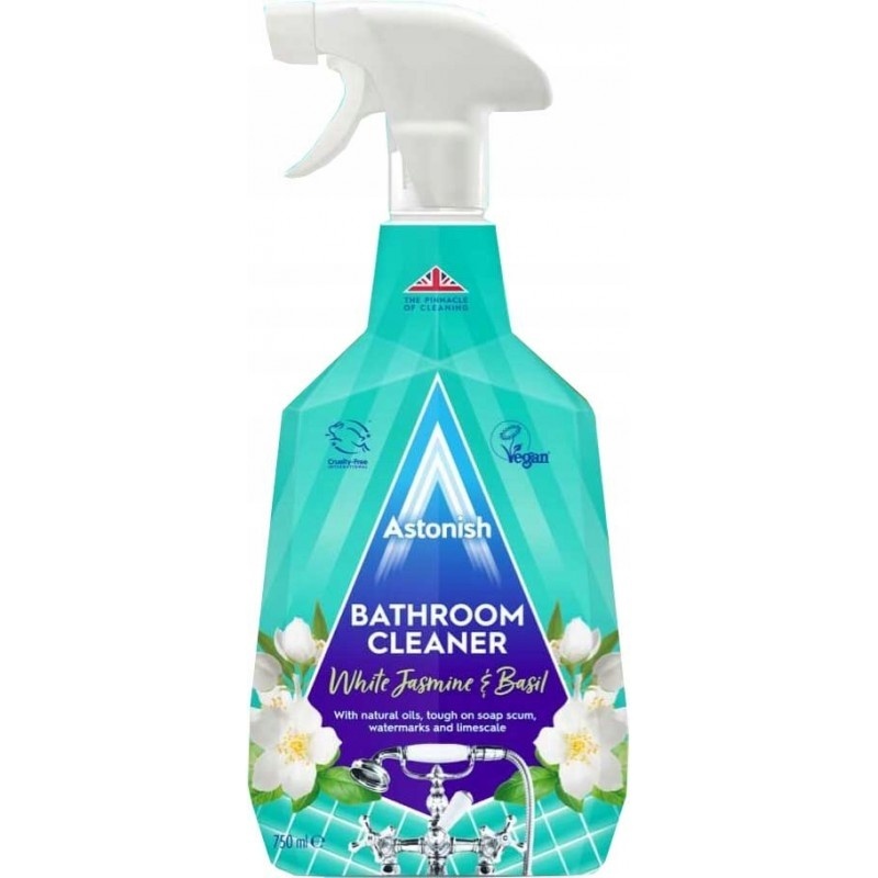 Засіб для миття ванної кімнати Astonish White Jasmine & Basil спрей 750 мл фото