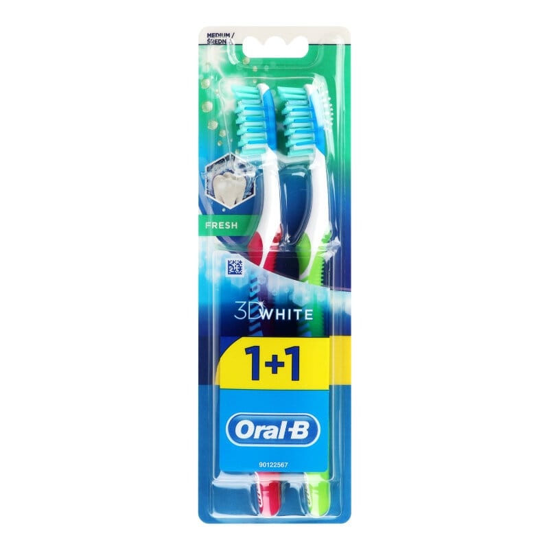 Зубная щетка Oral-B 3D White Fresh Medium 2 шт фото