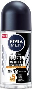 Кульковий антиперспірант NIVEA MEN Ultimate Impact Чорне та Біле 50 мл фото