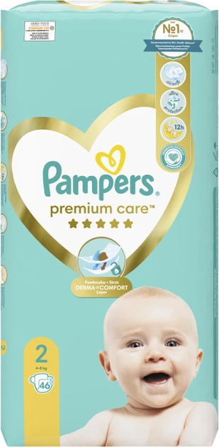 Підгузки Pampers Premium Care Розмір 2 (4-8 кг) 46 шт фото