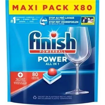 Таблетки для посудомийних машин Finish Power ALL-IN-ONE 80шт фото