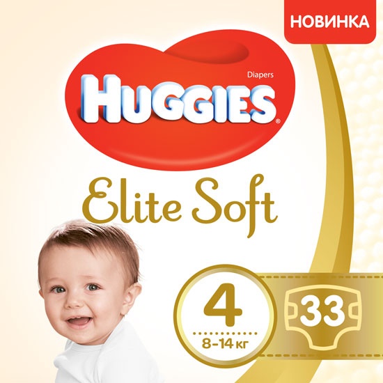 Подгузники Huggies Elite Soft Jumbo 4 8-14 кг 33 шт фото