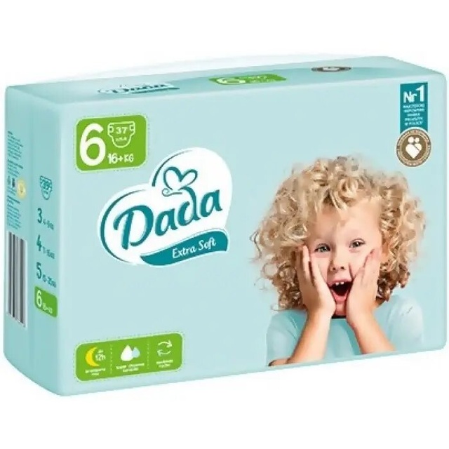 Підгузки Дада Dada Extra Soft 6 (16+ кг), 37 шт фото