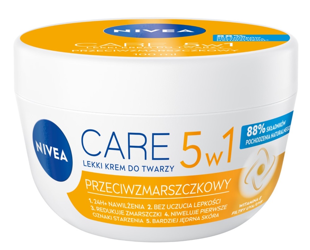 Крем для обличчя Nivea Care 5в1 проти зморшок 100 мл фото