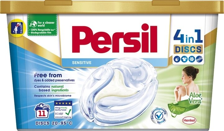 Капсули для прання Persil Discs Сенситив і дитячий 11 шт. фото