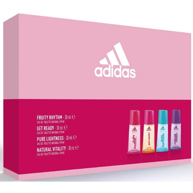 Футляр для разных женских ароматов Adidas Woman 30 ml Rhythm + 30 Ml G.Ready + 30 ml Lightness + 30 ml N.Vitality фото