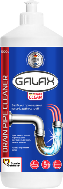 Засіб для прочищення каналізаційних труб "Galax das PowerClean" 1л фото