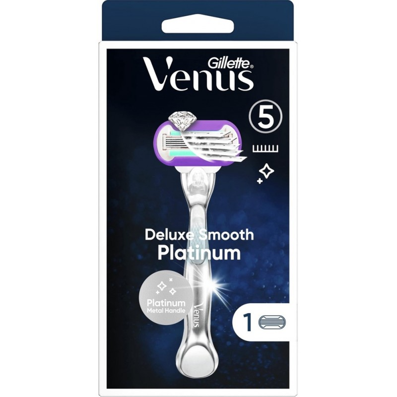 Станок для бритья женский Gillette Venus Deluxe Smooth Platinum фото