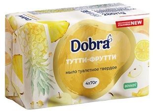 Мило туалетне Dobra Тутті-Фрутті 70 г х 4 шт фото
