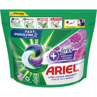 Капсулы для стирки Ariel All-in-PODS + Touch of Lenor &laquo;Цветок аметиста&raquo;, 36 стирок фото