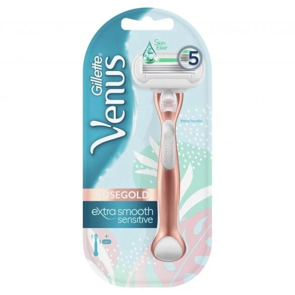 Станок для гоління жіночий Gillette Venus RoseGold Extra Smooth Sensitive, 1 шт фото