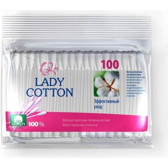 Ватяні палички Lady Cotton 100 шт фото
