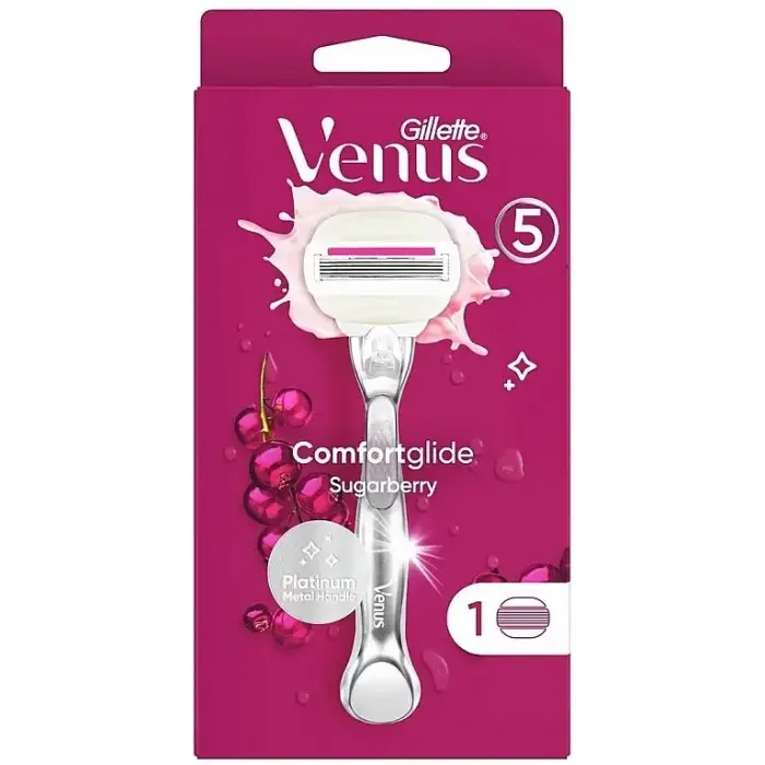 Бритва Gillette Venus Comfortglide Sugarberry, 1 станок + 1 кассета фото