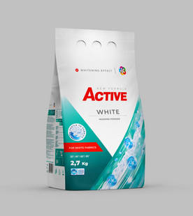 Пральний порошок Active White для білих речей, 2,7 кг (36 циклів) фото