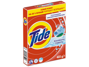 Порошок пральний Tide Аква-Пудрa Альпійська свіжість, універсальний, 3 цикли, 405г фото