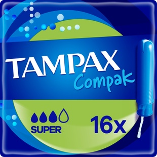Тампони Tampax Compak Super з аплікатором 16 шт фото
