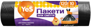 Пакеты для мусора !YES 120 л 10 шт черные фото