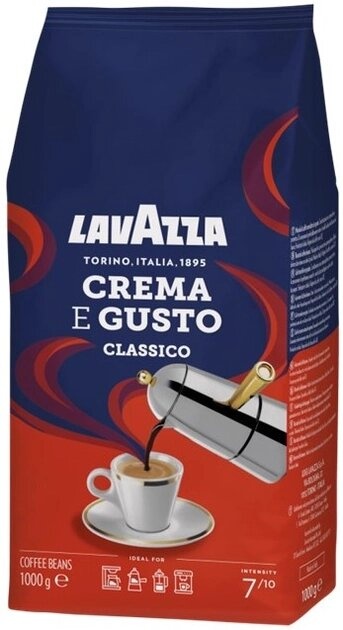 Кава LAVAZZA Caffe Crema Gustoso зернова 1 кг фото